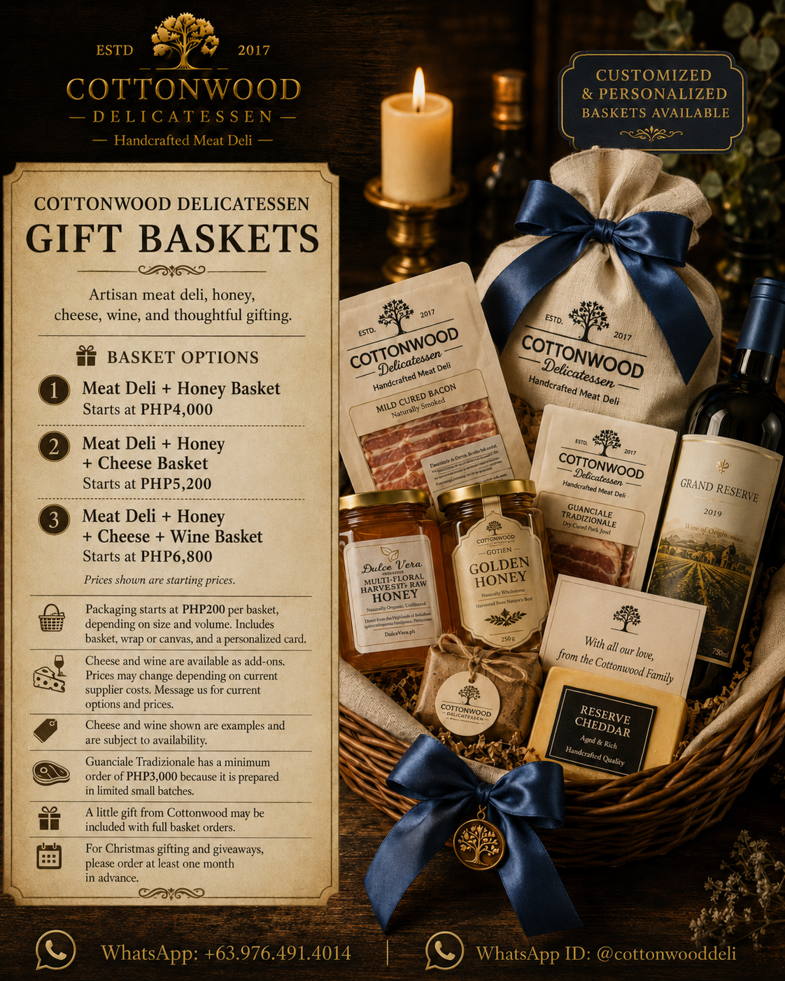 Cottonwood Delicatessen meat and honey gifting visual reference